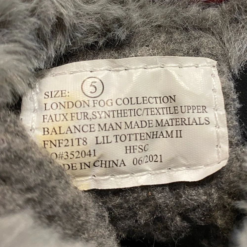 London fog collection  toddler size 5‎  Stylish Winter snow Boots with Fur Trim